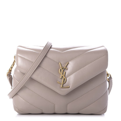 Saint Laurent Calfskin Y Quilted Monogram Toy Loulou Satchel Light Natural 1 of 8