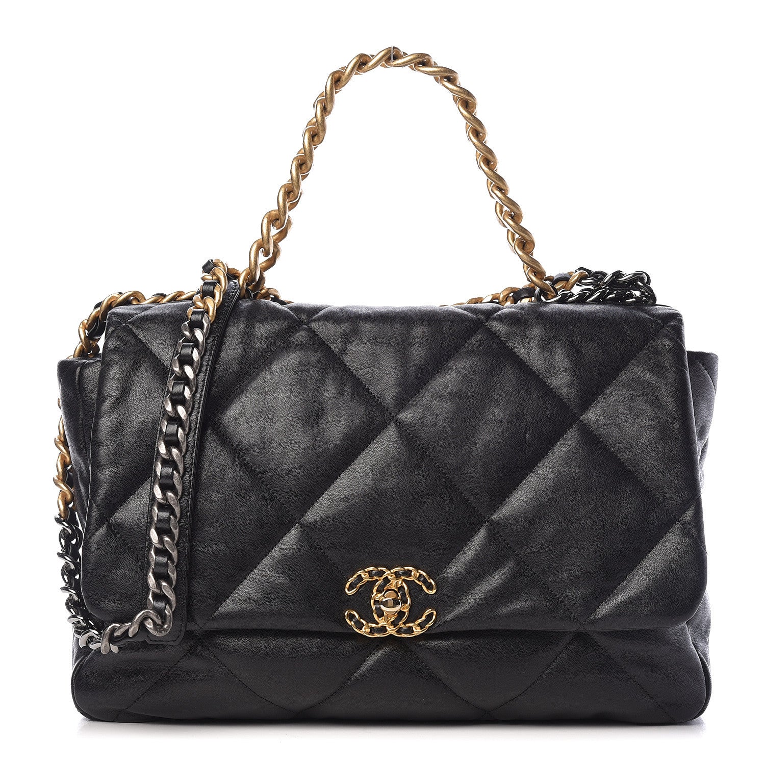 Chanel Goatskin Quilted Maxi 19 Flap Black 1 of 13