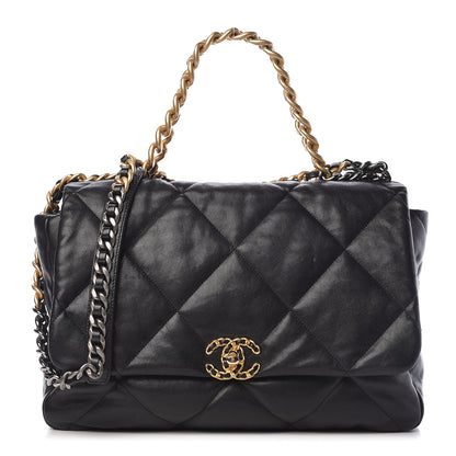 Chanel Goatskin Quilted Maxi 19 Flap Black 1 of 13