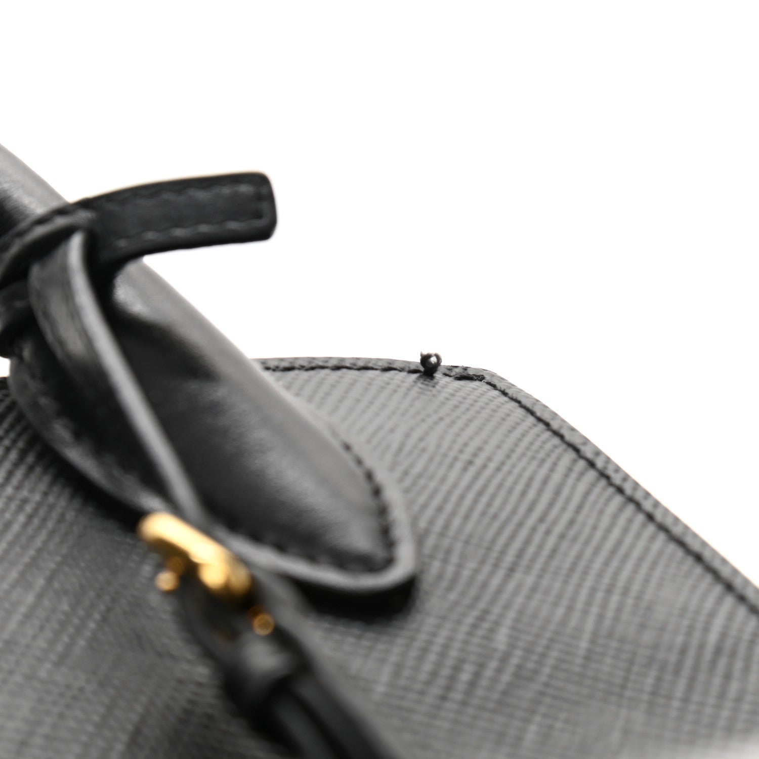 Prada Saffiano Cuir Calfskin Small Monochrome Top Handle Tote Black 10 of 11