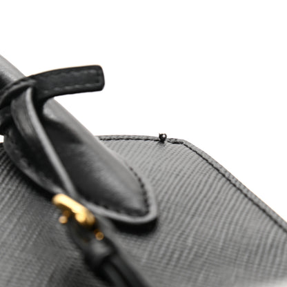 Prada Saffiano Cuir Calfskin Small Monochrome Top Handle Tote Black 10 of 11