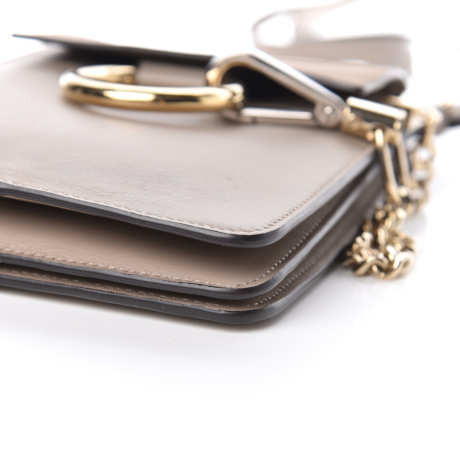 Chloe Suede Calfskin Mini Faye Bracelet Bag Motty Grey 10 of 10