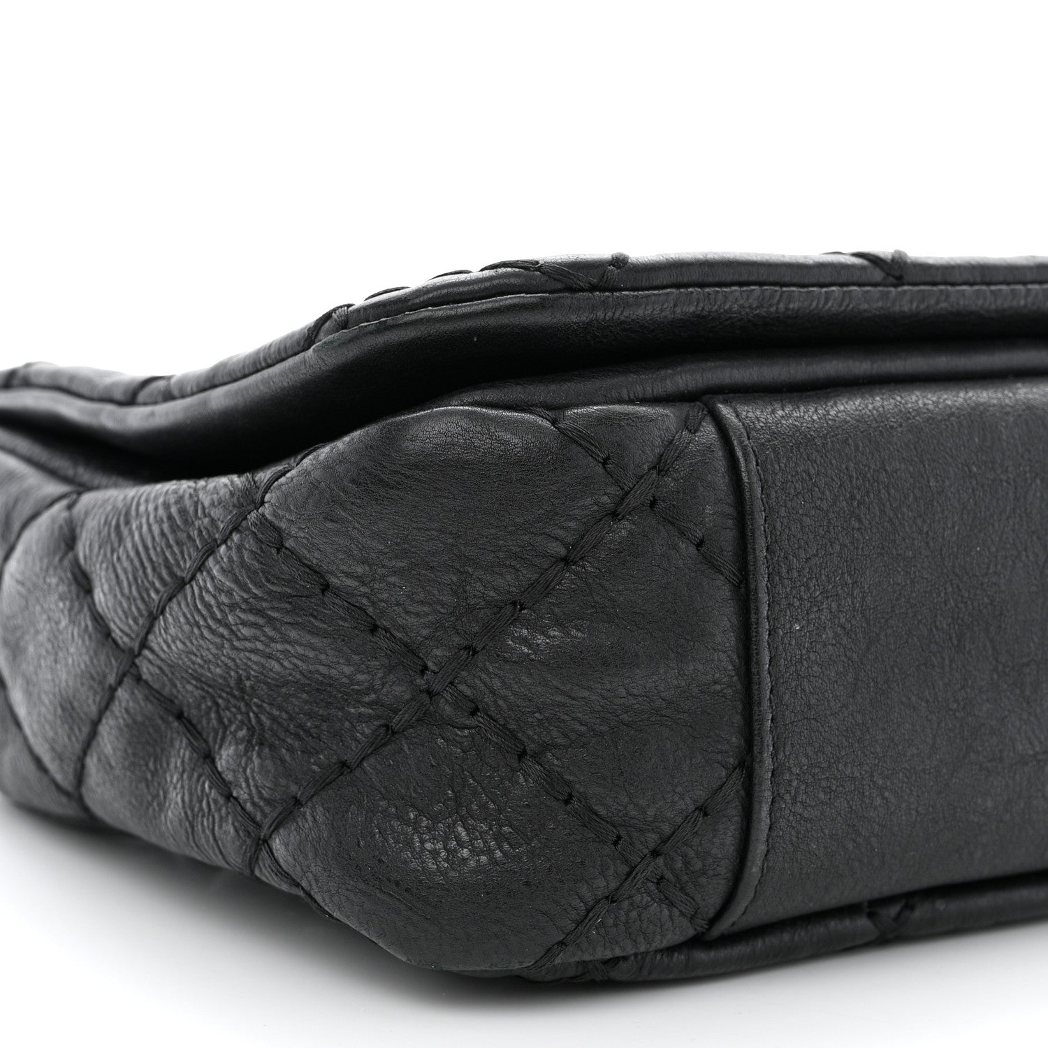 Chanel Calfskin Quilted Double Stitch Flap Black 9 of 10