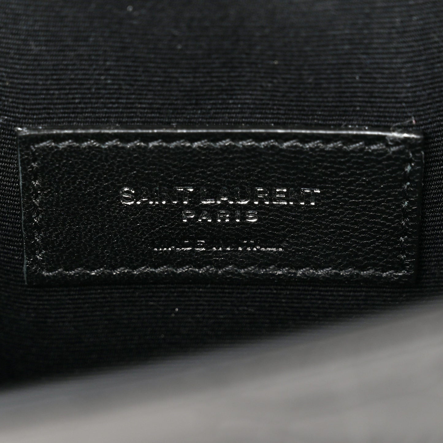 Calfskin Crocodile Embossed Uptown Monogram Clutch Black