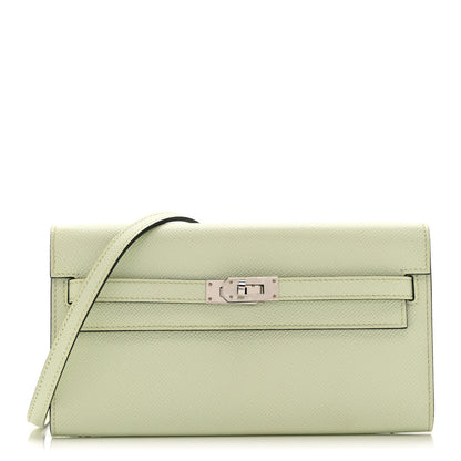 Hermes Epsom Kelly Wallet To Go Vert Fizz 1 of 11