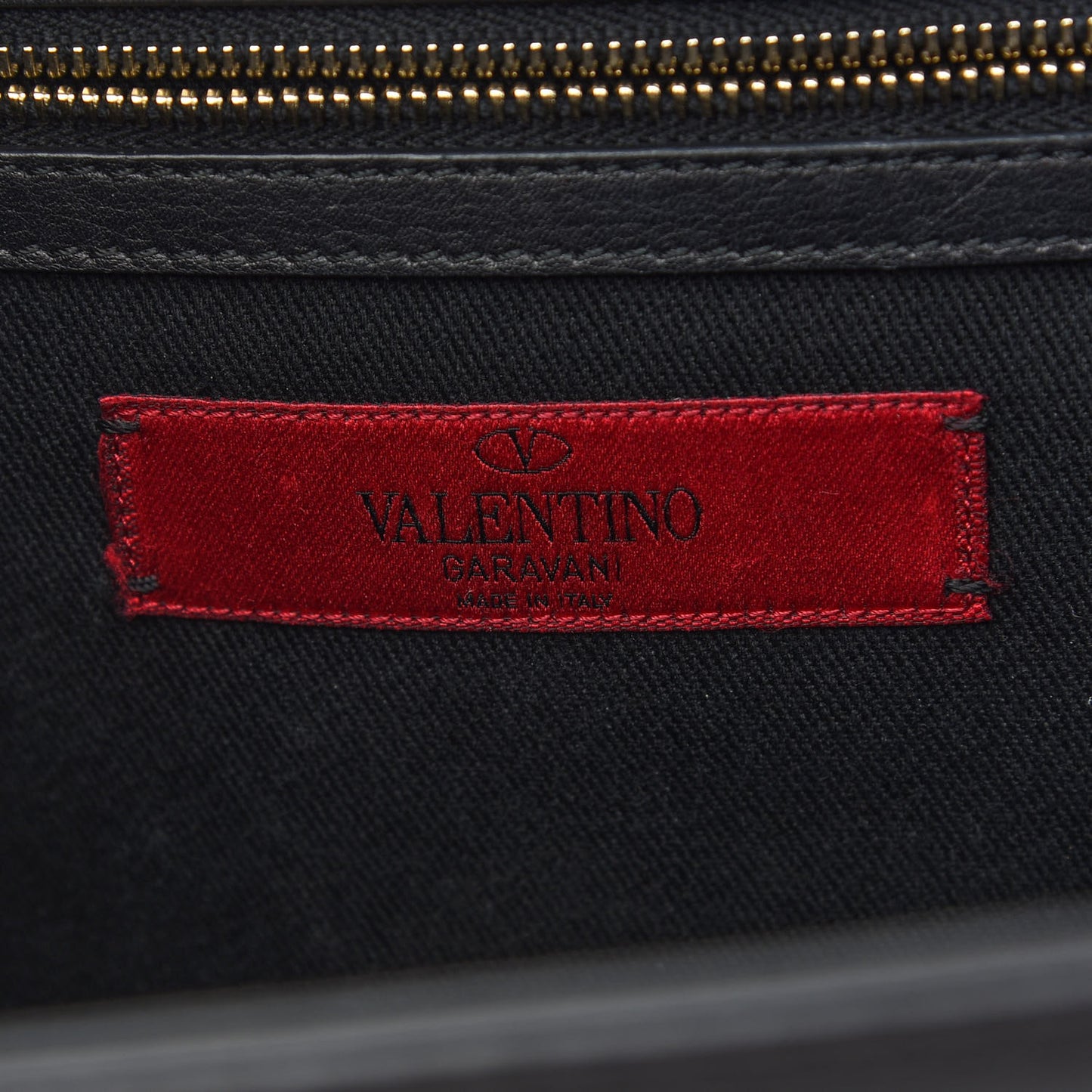 Vitello Medium Glam Lock Rockstud Flap Black