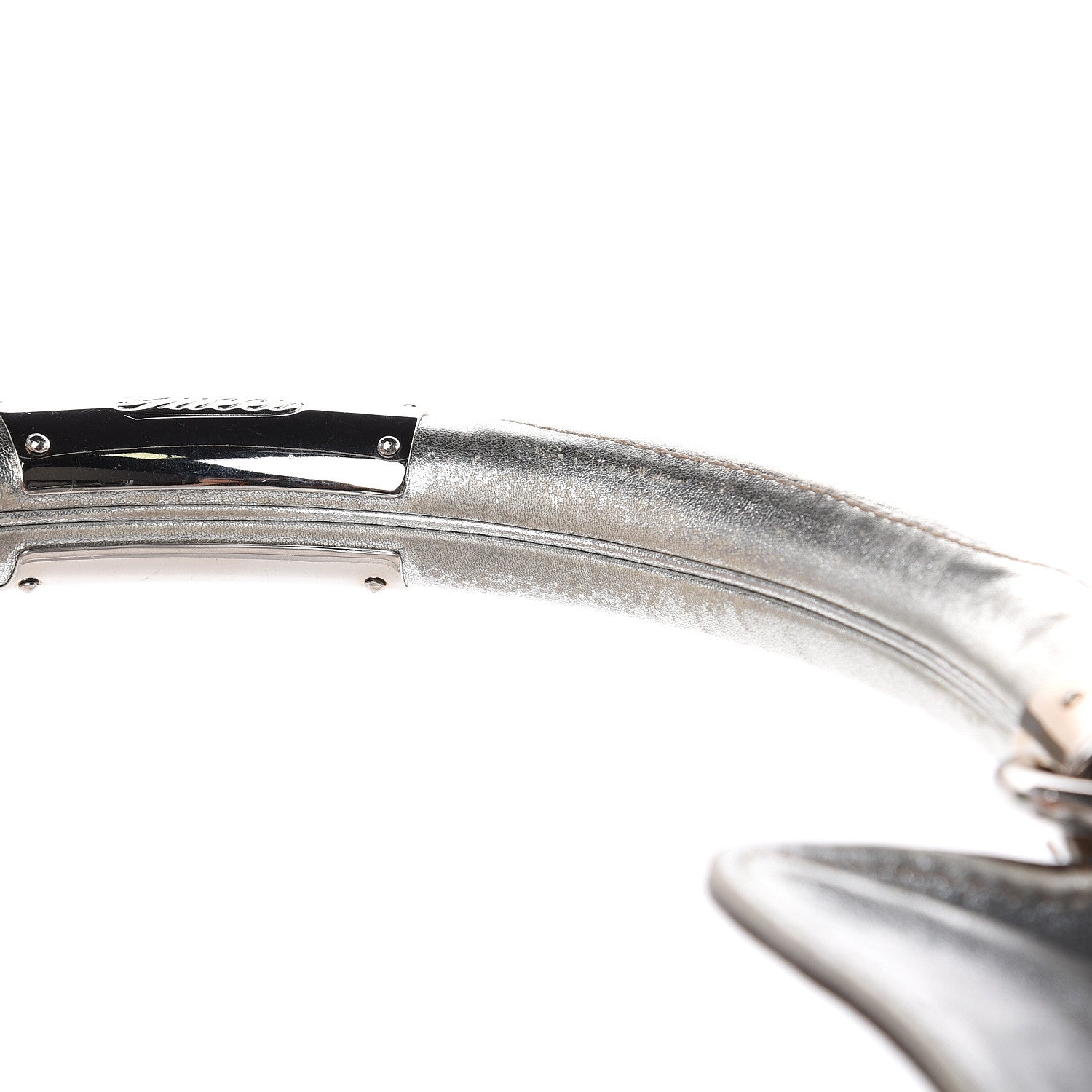 Gucci Metallic Calfskin Medium Indy Top Handle Hobo Silver 12 of 17