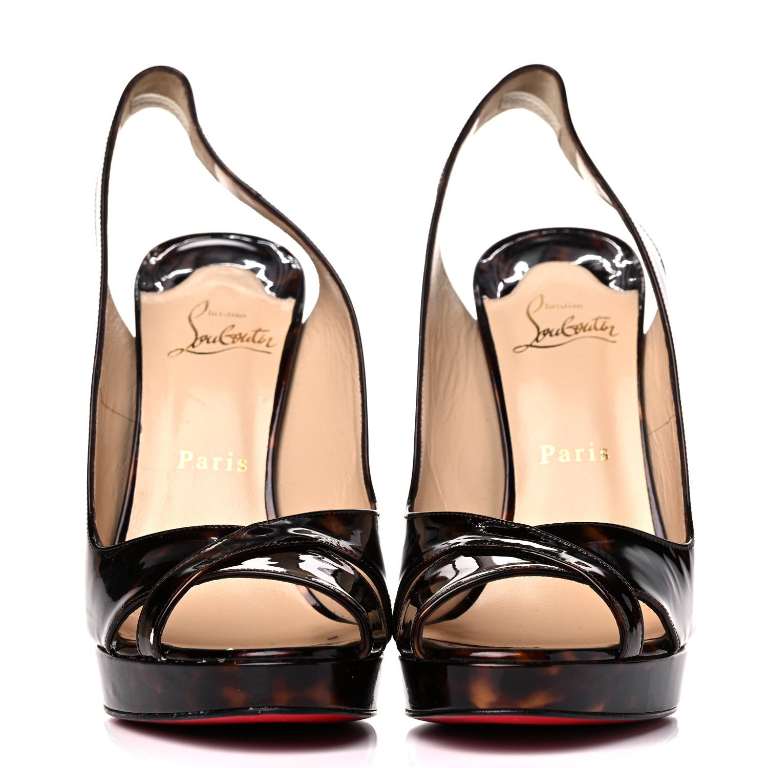Christian Louboutin Patent New Marpoil 120 Platform Pumps 40 Tartaruga 2 of 14