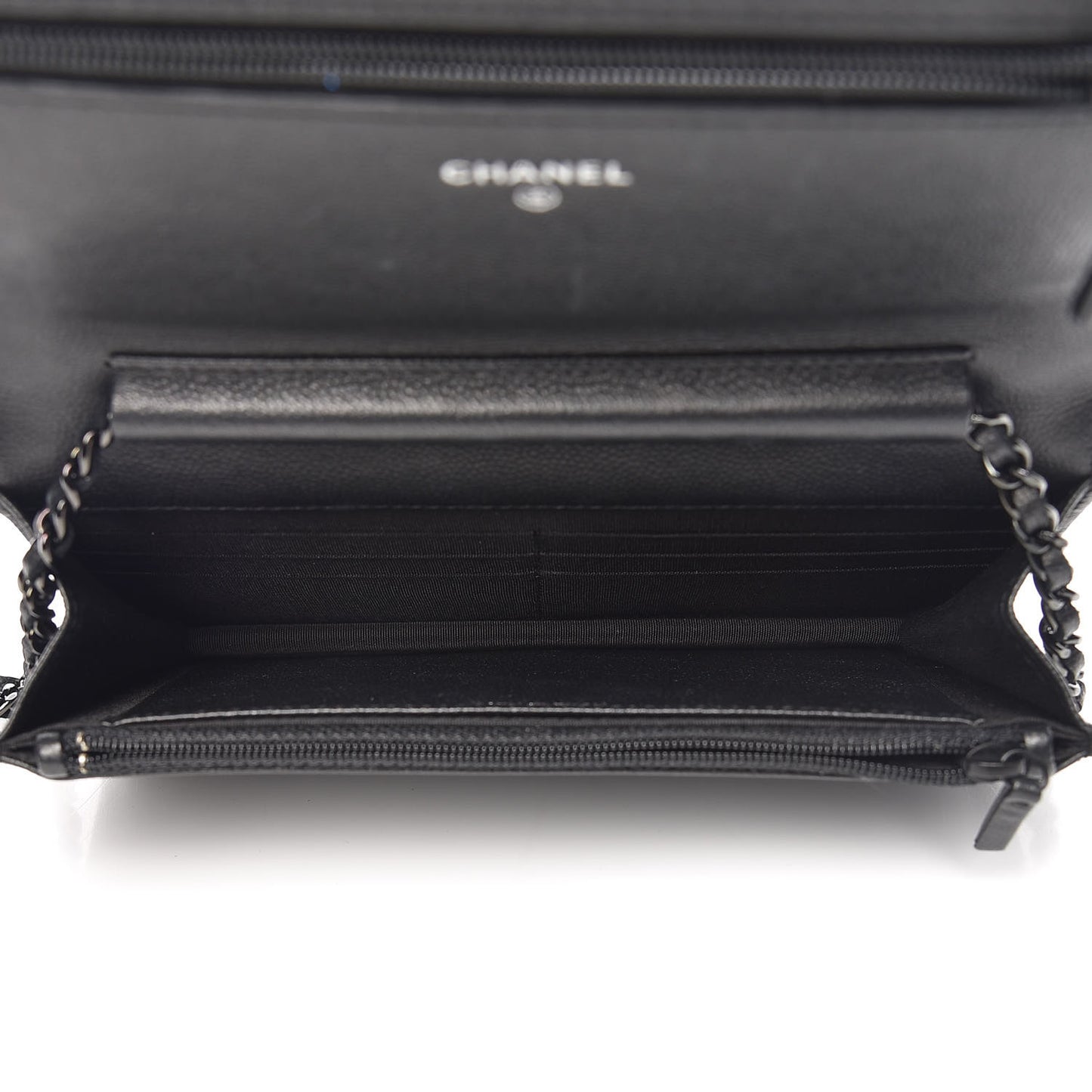 Caviar Quilted Boy Wallet On Chain WOC So Black