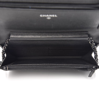 Chanel Caviar Quilted Boy Wallet On Chain WOC So Black 5 of 13