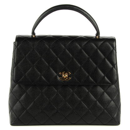 Chanel Caviar Quilted Jumbo Kelly Flap Black 1 of 9