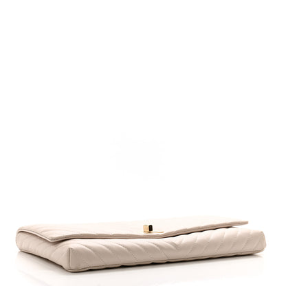 Chanel Aged Calfskin Chevron Quilted Reissue 2.55 Clutch Ivory 4 of 10