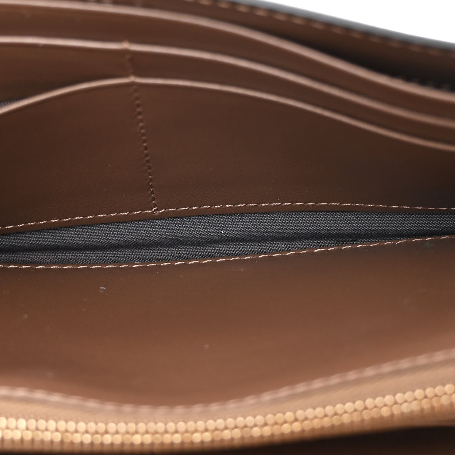 Fendi Vitello Soft F is Fendi Bi-Color FF 1974 Embossed Continental Envelope Wallet On Chain Maya Black 6 of 14
