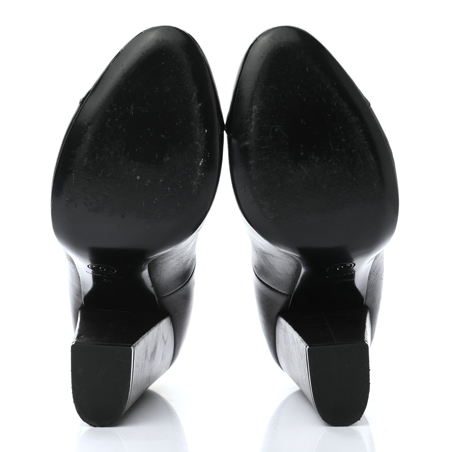 Chanel Lambskin Patent Cap Toe Escarpins CC Pumps 41 Black 5 of 10