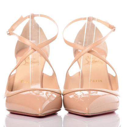 Christian Louboutin Patent Shiny Nappa Crissos 85 Pumps 39 Doudou 2 of 15