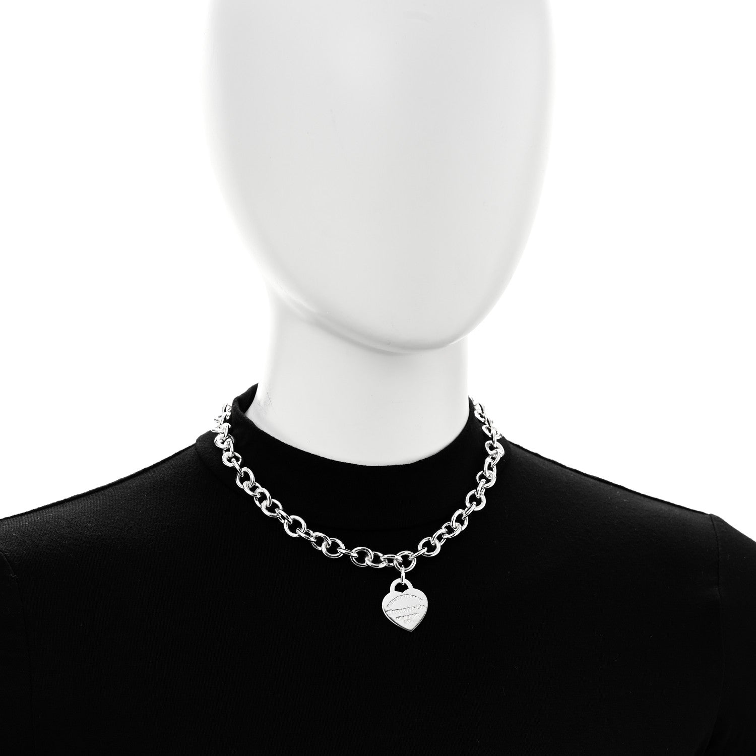 Tiffany Sterling Silver Return to Tiffany Heart Tag Pendant Necklace 2 of 5