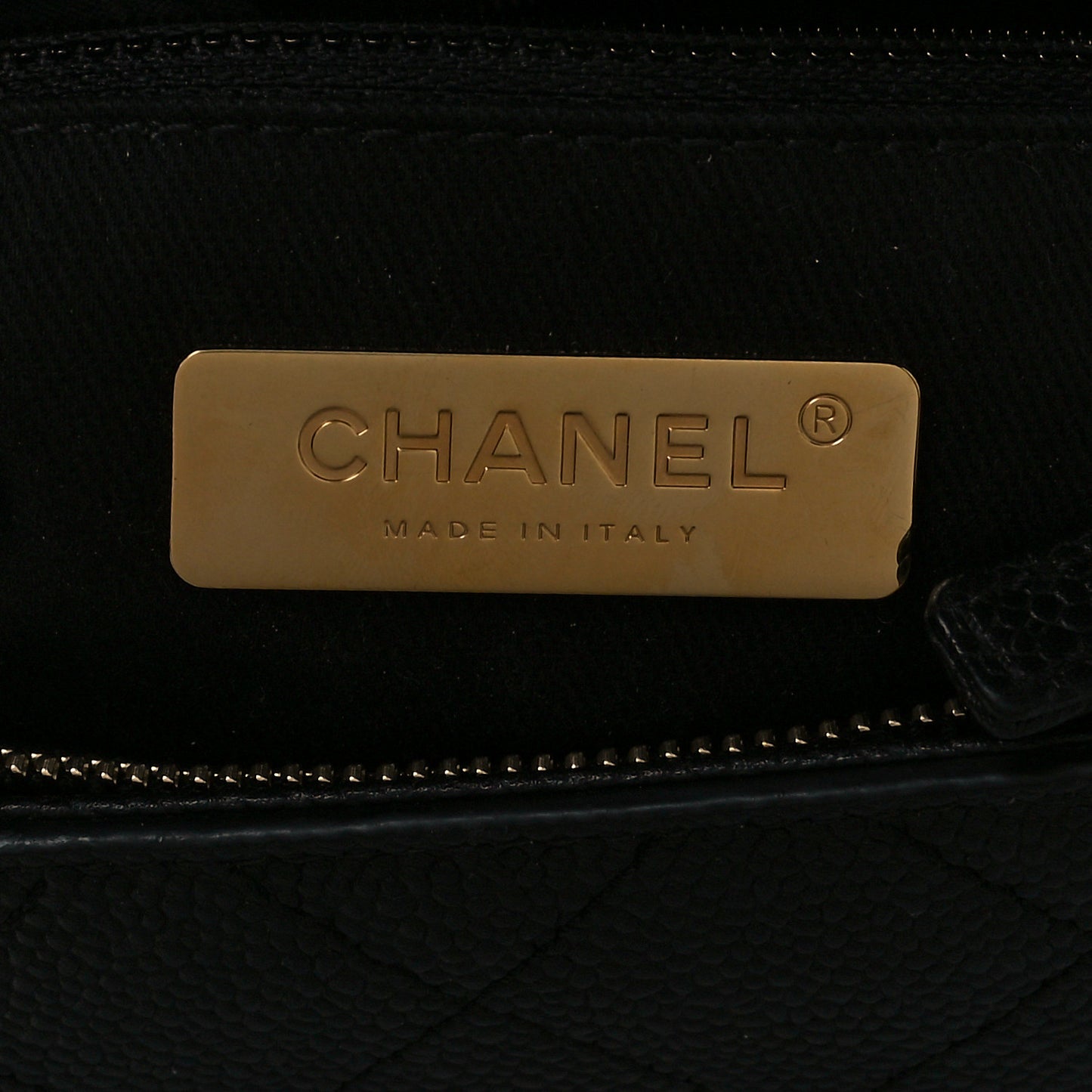 Grained Calfskin Small Stitched Flap Black