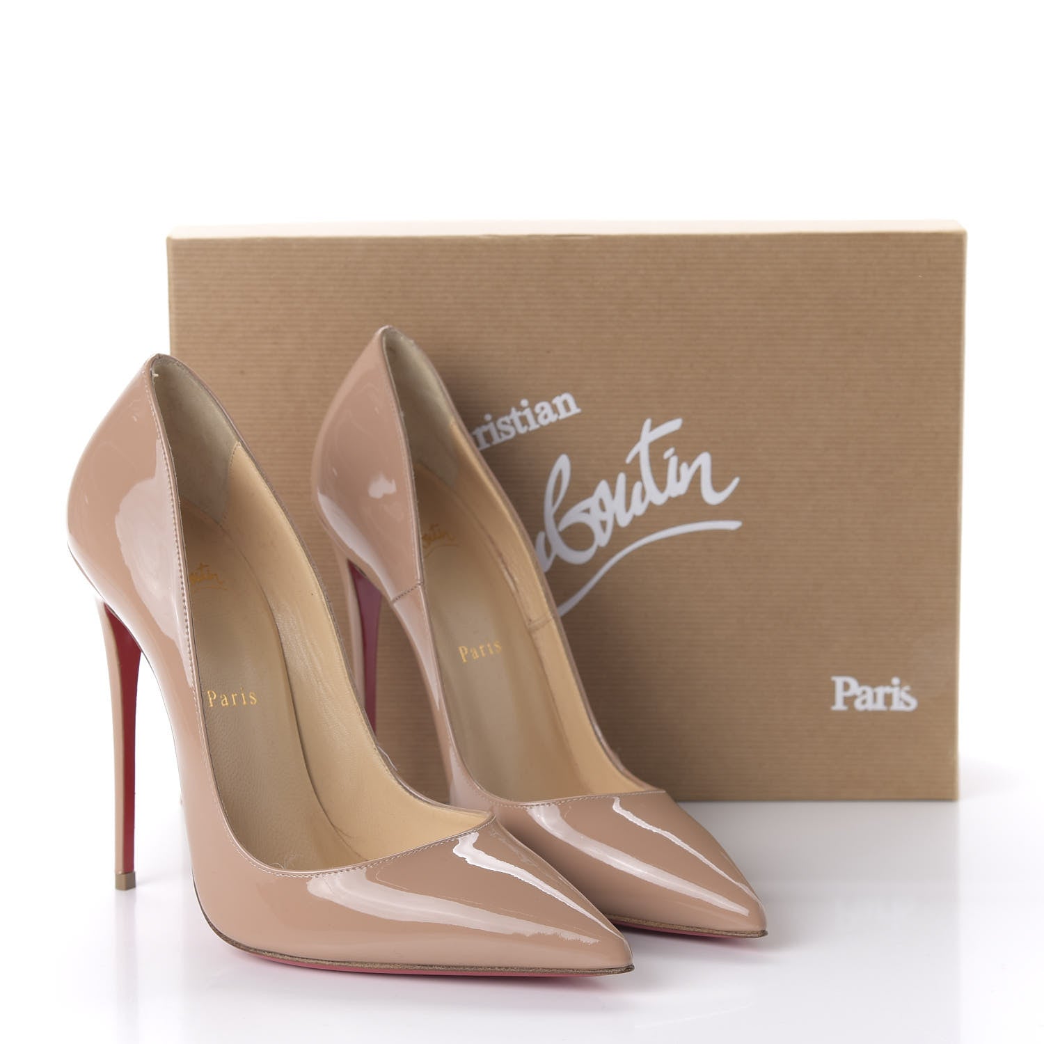 Christian Louboutin Patent So Kate 120 Pumps 40 Nude 9 of 9