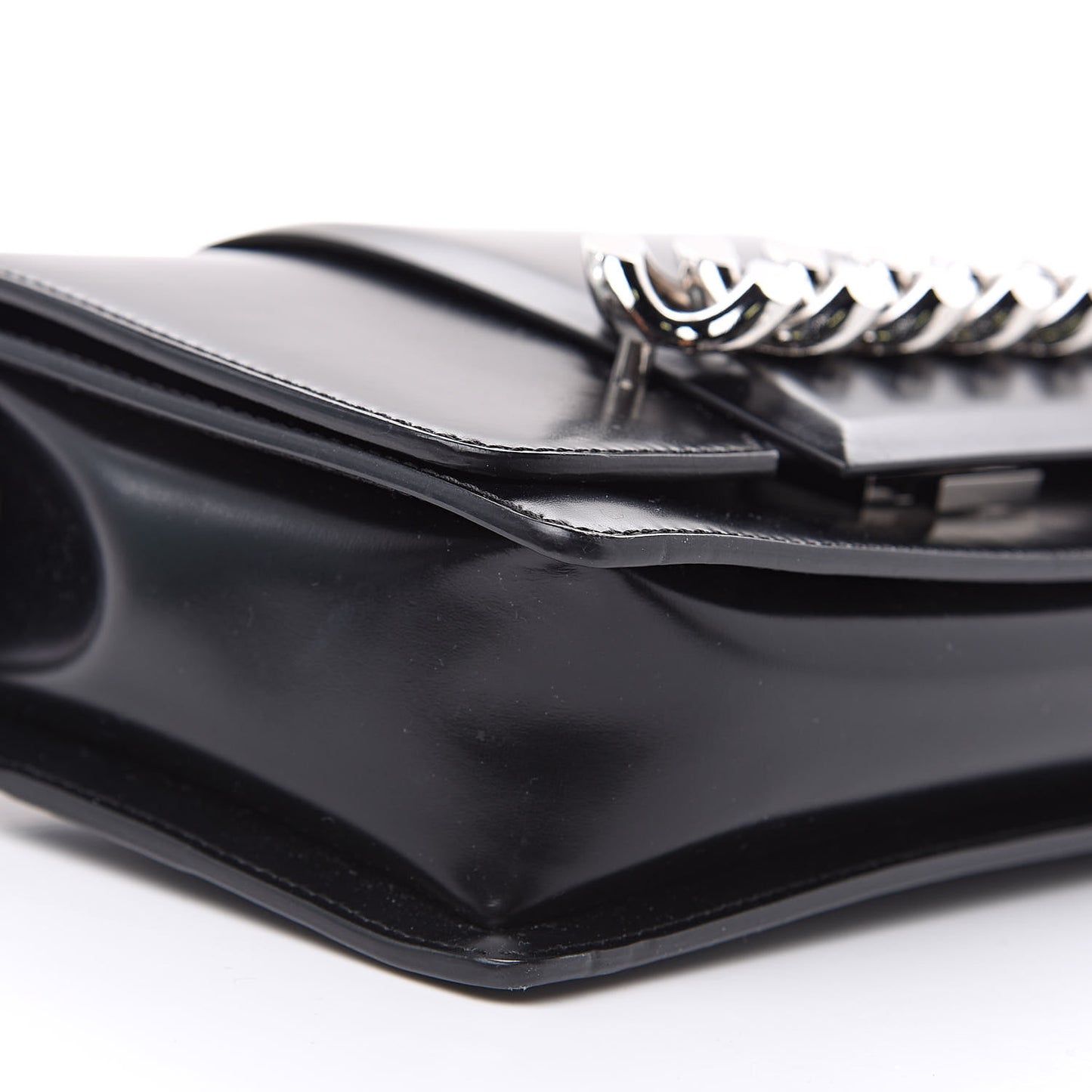 Calfskin Infinity Flap Bag Black