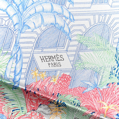 Hermes Silk Faubourg Tropical Scarf 90 Pierre Rose Multicolor 3 of 6