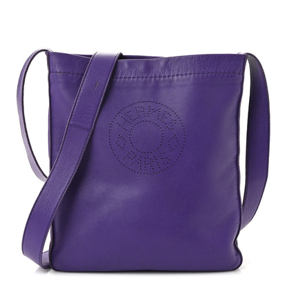 Hermes Lambskin Clou De Selle Pouch Crocus 1 of 12