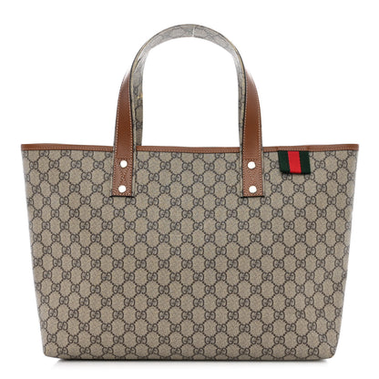 Gucci GG Plus Monogram Medium Signature Web Loop Tote Brown 1 of 14