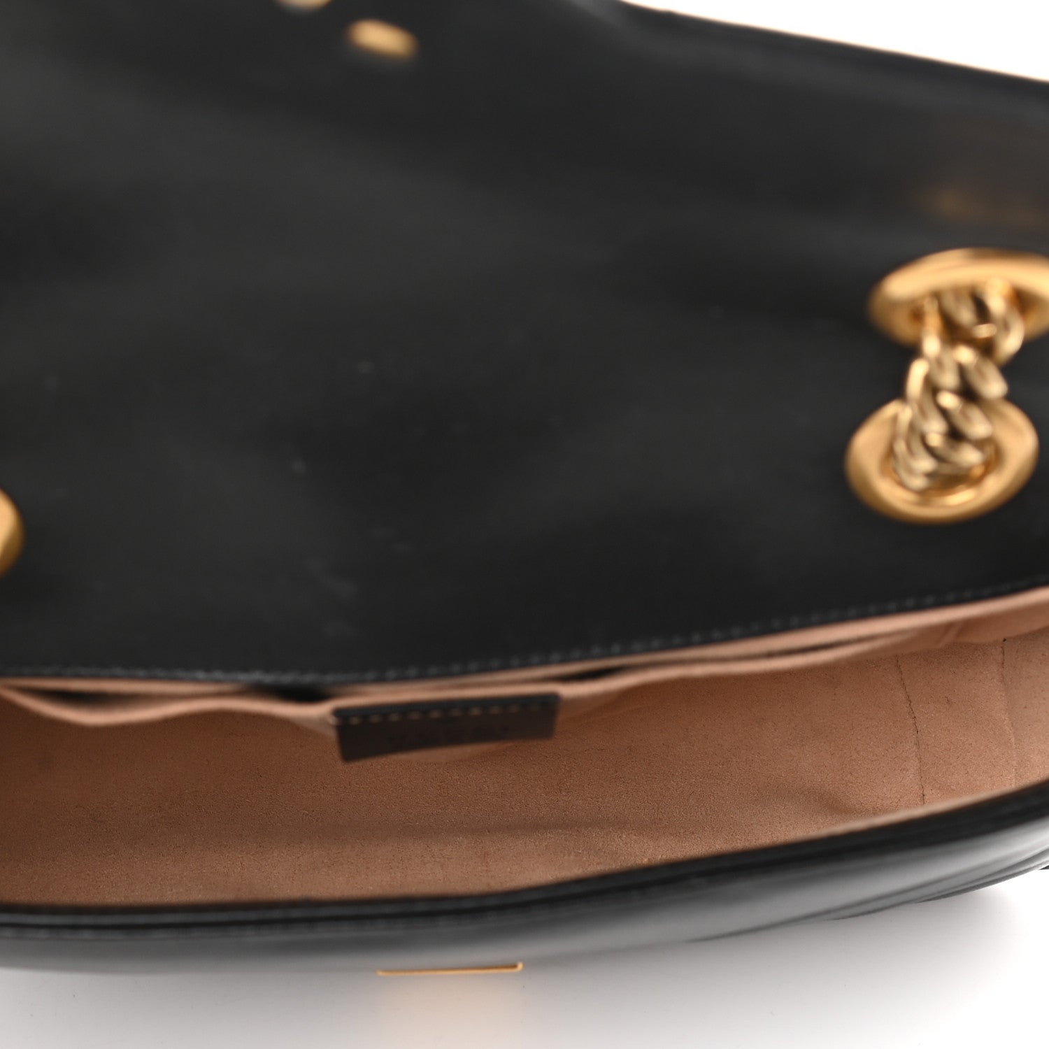 Gucci Calfskin Matelasse Mini GG Marmont Shoulder Bag Black 5 of 9