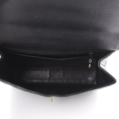 Chanel Caviar Quilted Jumbo Kelly Flap Black 4 of 12