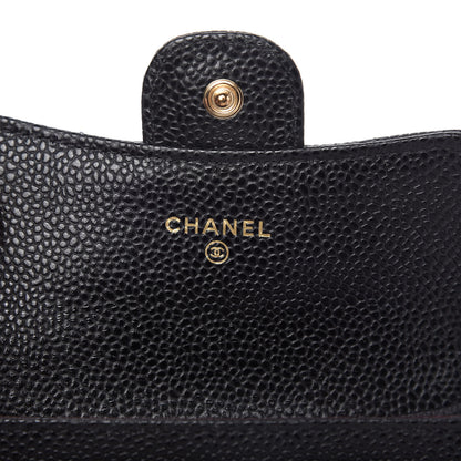 Chanel Caviar Quilted Flap Card Holder Wallet Black 6 of 9