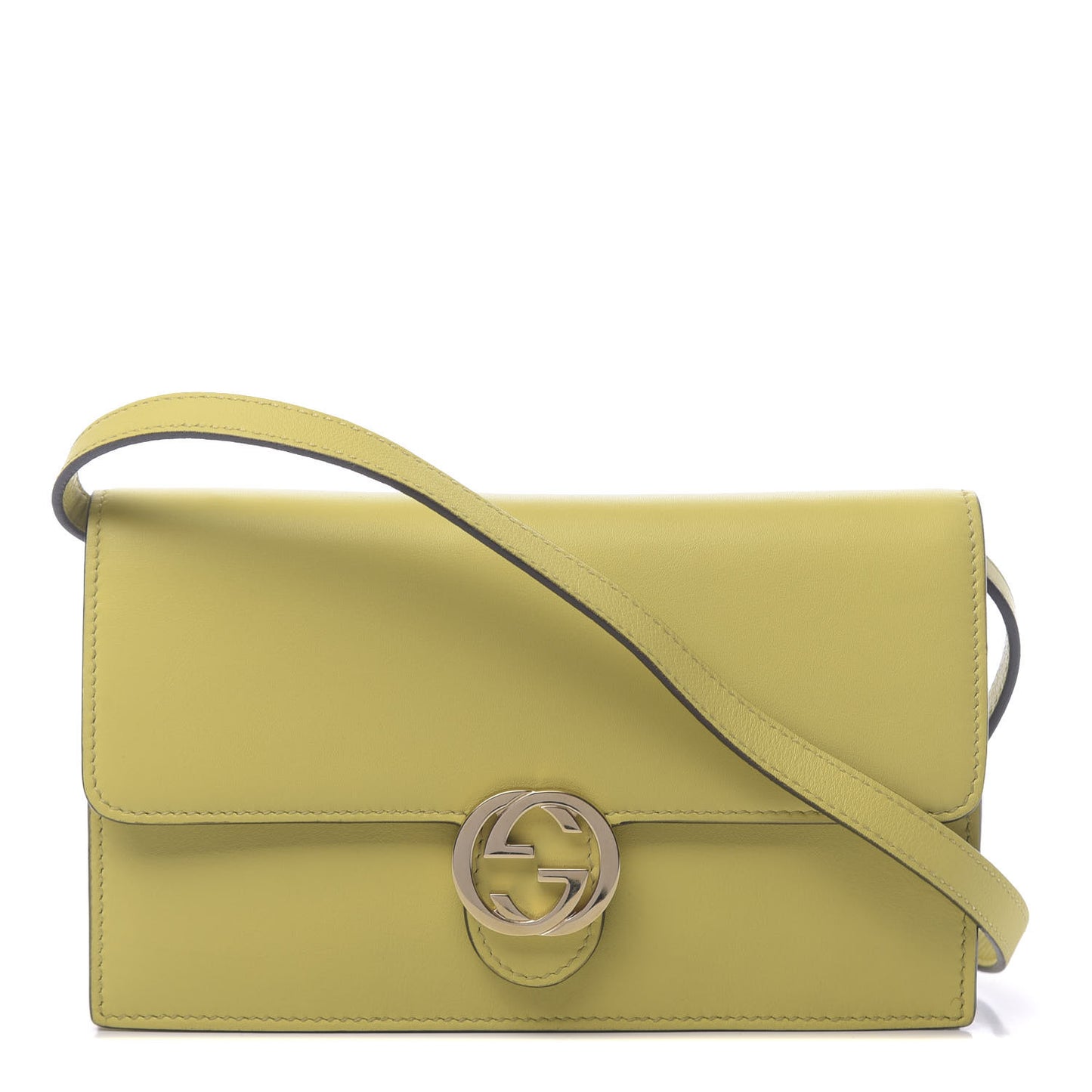 Moon Calfskin Icon Wallet Mimosa Flower