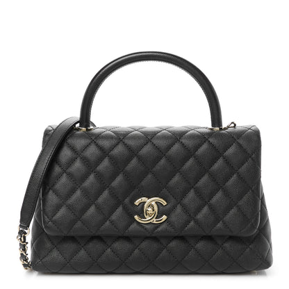 Chanel Caviar Quilted Small Coco Handle Flap Black 1 of 12