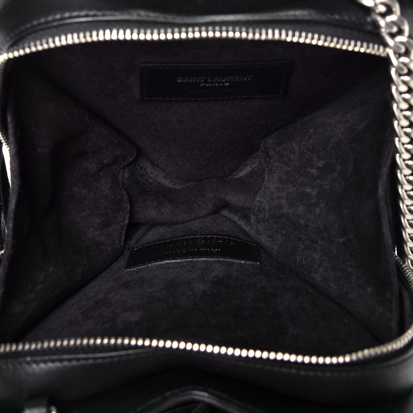 Calfskin Fringe Small Monogram Love Shoulder Bag Black
