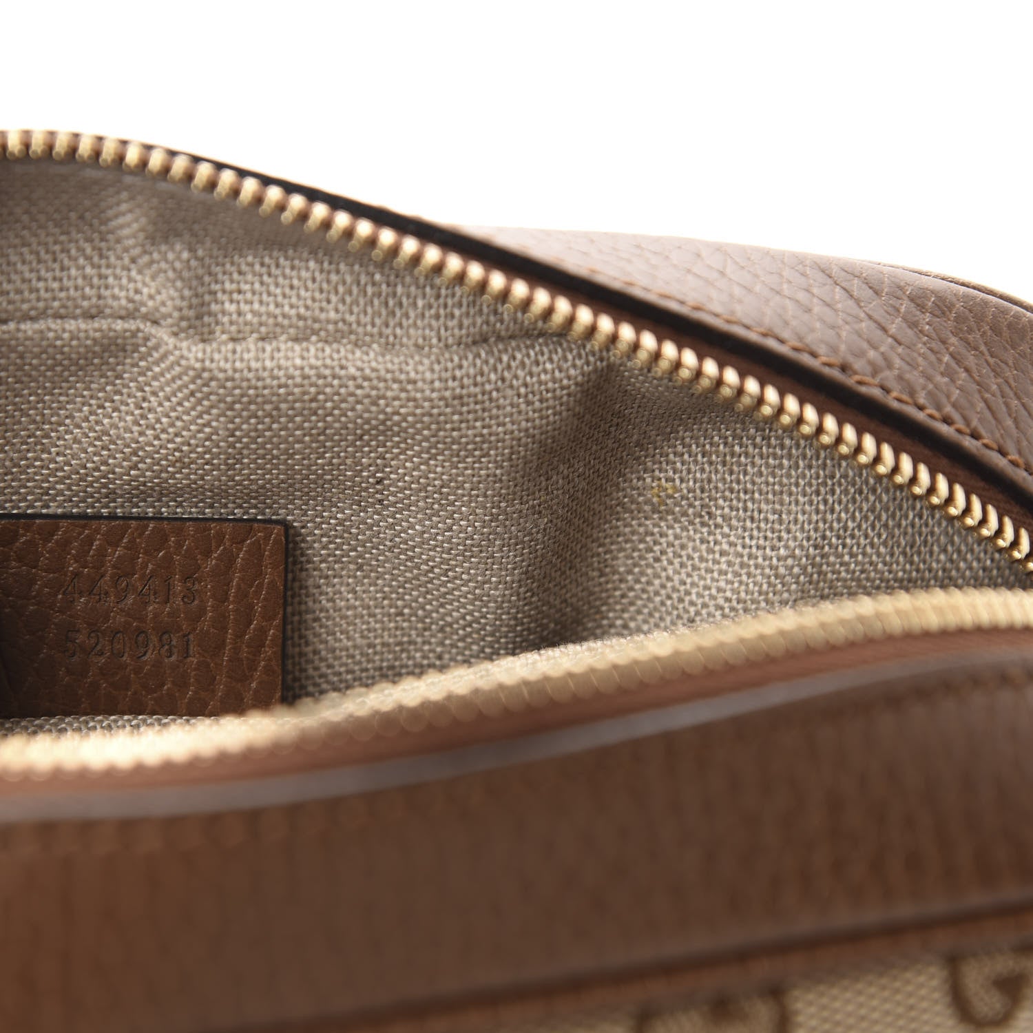 Gucci Monogram Mini Bree Messenger Bag Beige Tabacco 9 of 10