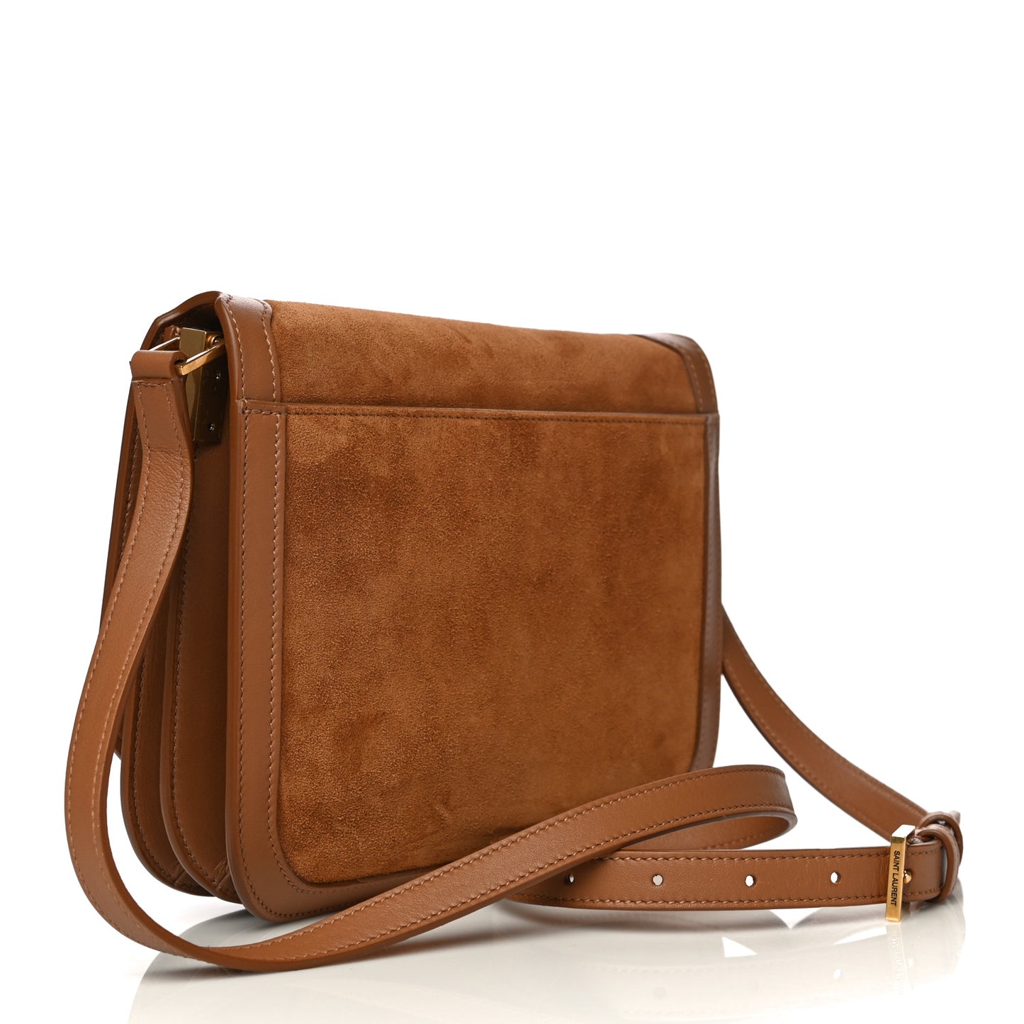 Suede Smooth Calfskin Monogram Medium Solferino Soft Satchel Cinnamon