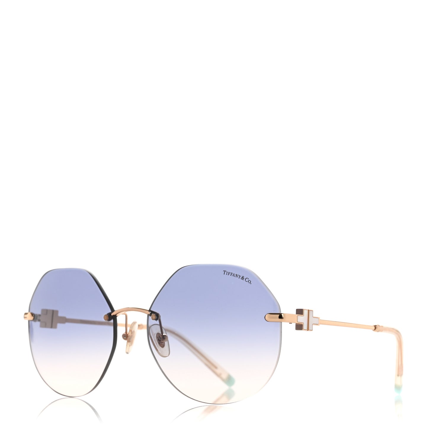 Metal Round Sunglasses TF 3077 Rose Gold