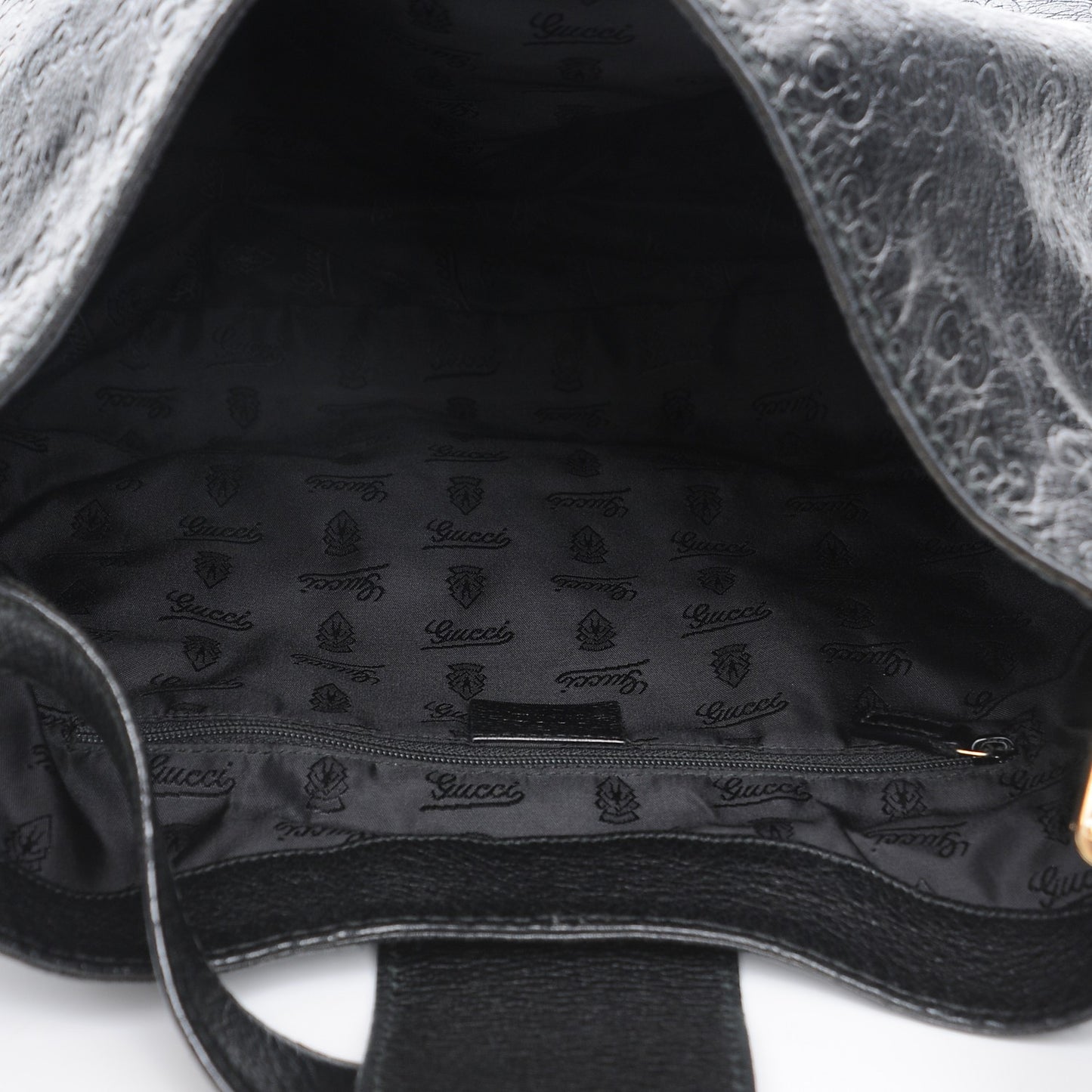 Guccissima Large New Ladies Web Hobo Black