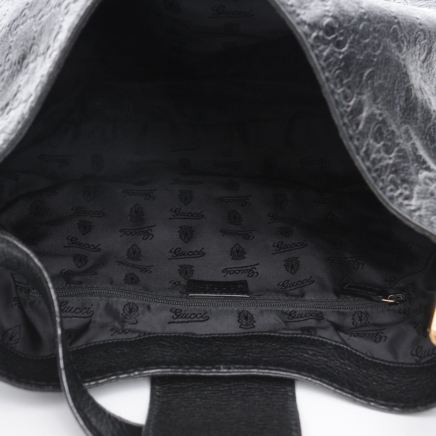 Gucci Guccissima Large New Ladies Web Hobo Black 5 of 7