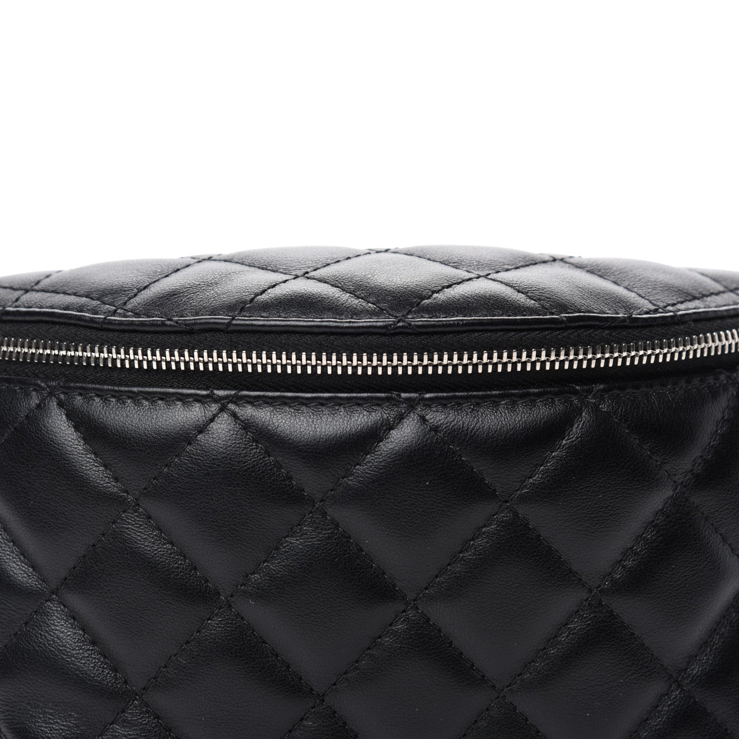 Chanel Grained Calfskin Quilted Waist Belt Bag Black 11 of 11