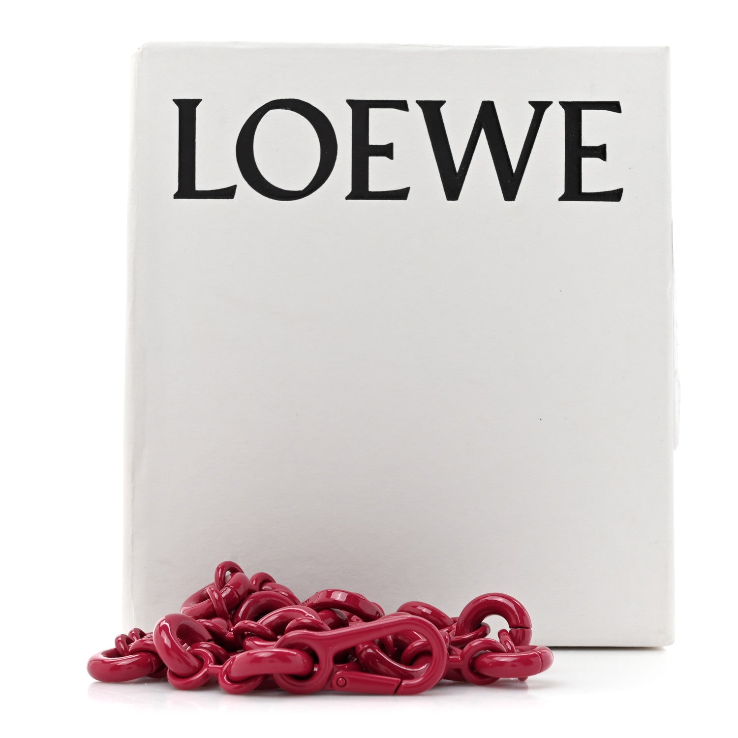 Loewe Brass Monochrome Donut Chain Shoulder Strap Ruby Red Glaze 5 of 5