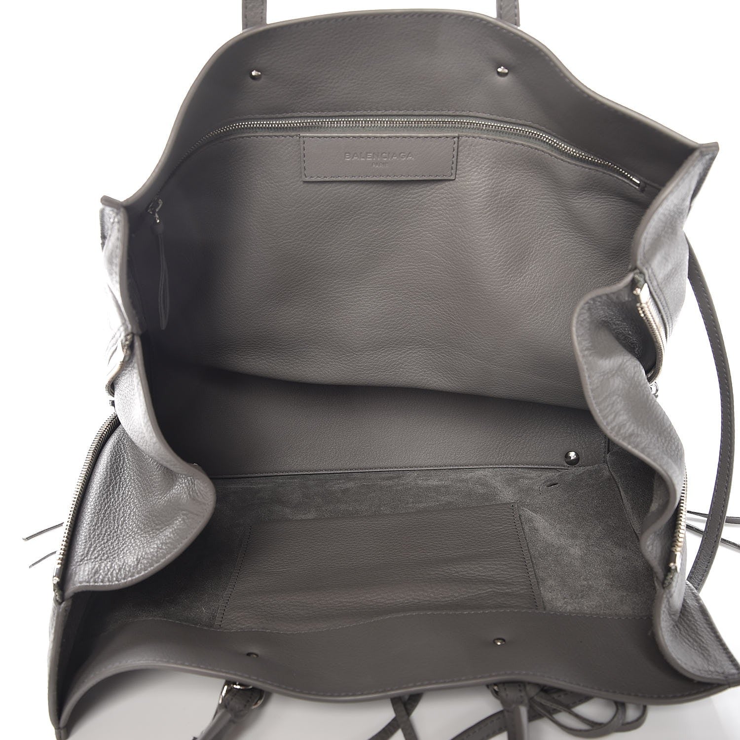 Balenciaga Veau Papier B4 Zip Around Tote Gris Acier 5 of 7