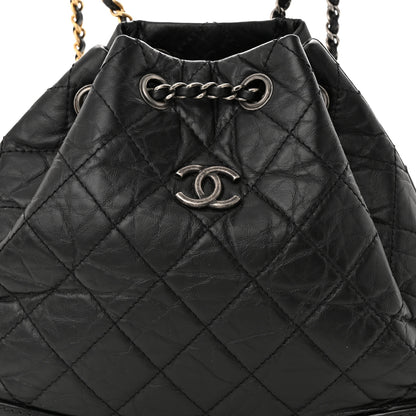 Chanel Aged Calfskin Quilted Small Gabrielle Backpack Black 8 of 11