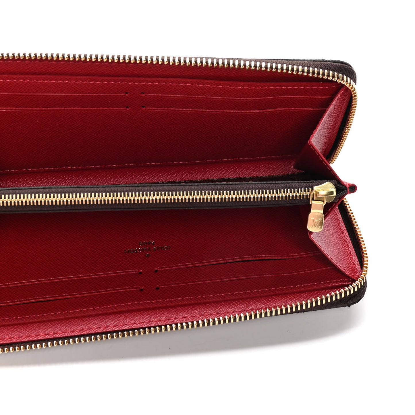 Damier Ebene Clemence Wallet Cherry