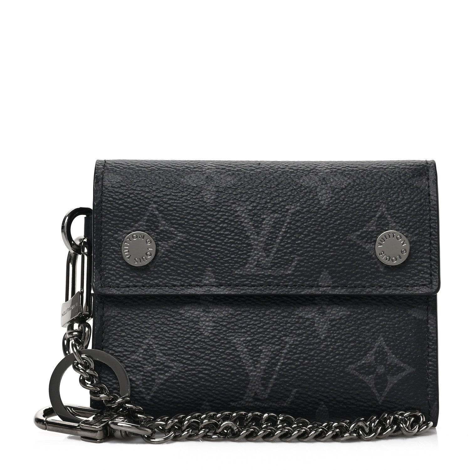 Louis Vuitton Monogram Eclipse Rivets Chain Wallet 1 of 6