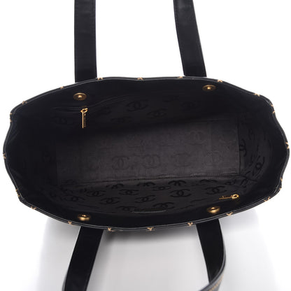 Chanel Calfskin Contrast Stitch Surpique Tote Black 6 of 13