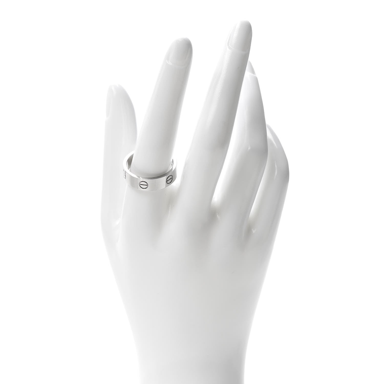 Cartier 18K White Gold 6mm LOVE Ring 62 10 2 of 4