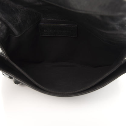 Balenciaga Agneau Giant Brogues Hardware Envelope Clutch Black 5 of 11
