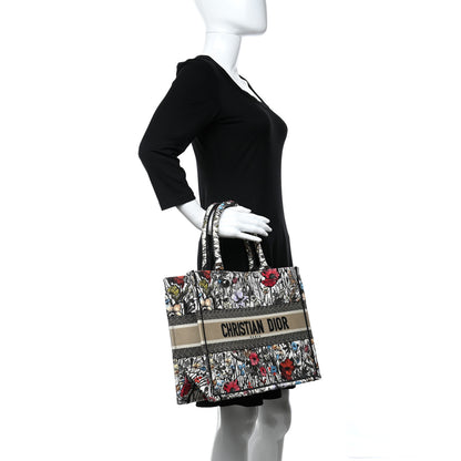 Christian Dior Canvas Embroidered Medium Mille Fleurs Book Tote Multicolor 2 of 11