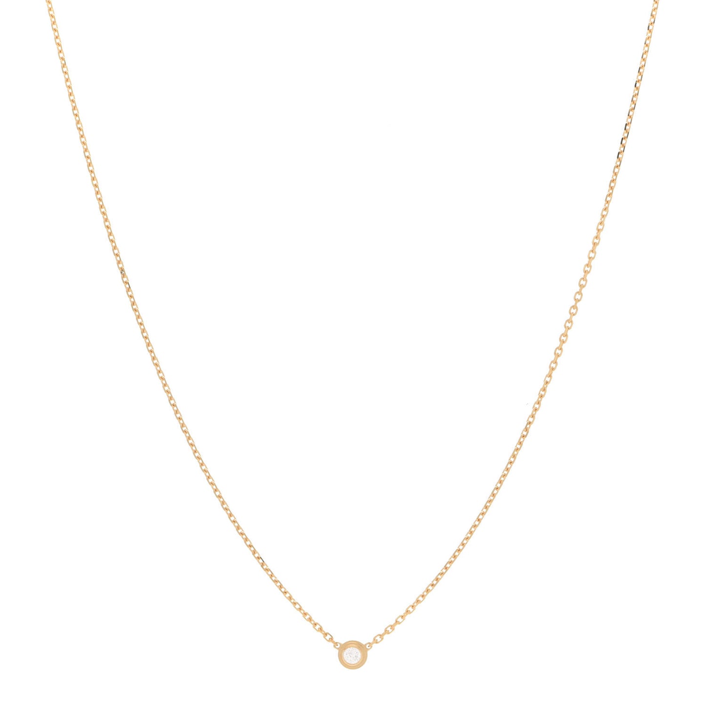 18K Yellow Gold Diamond XS D'Amour Pendant Necklace