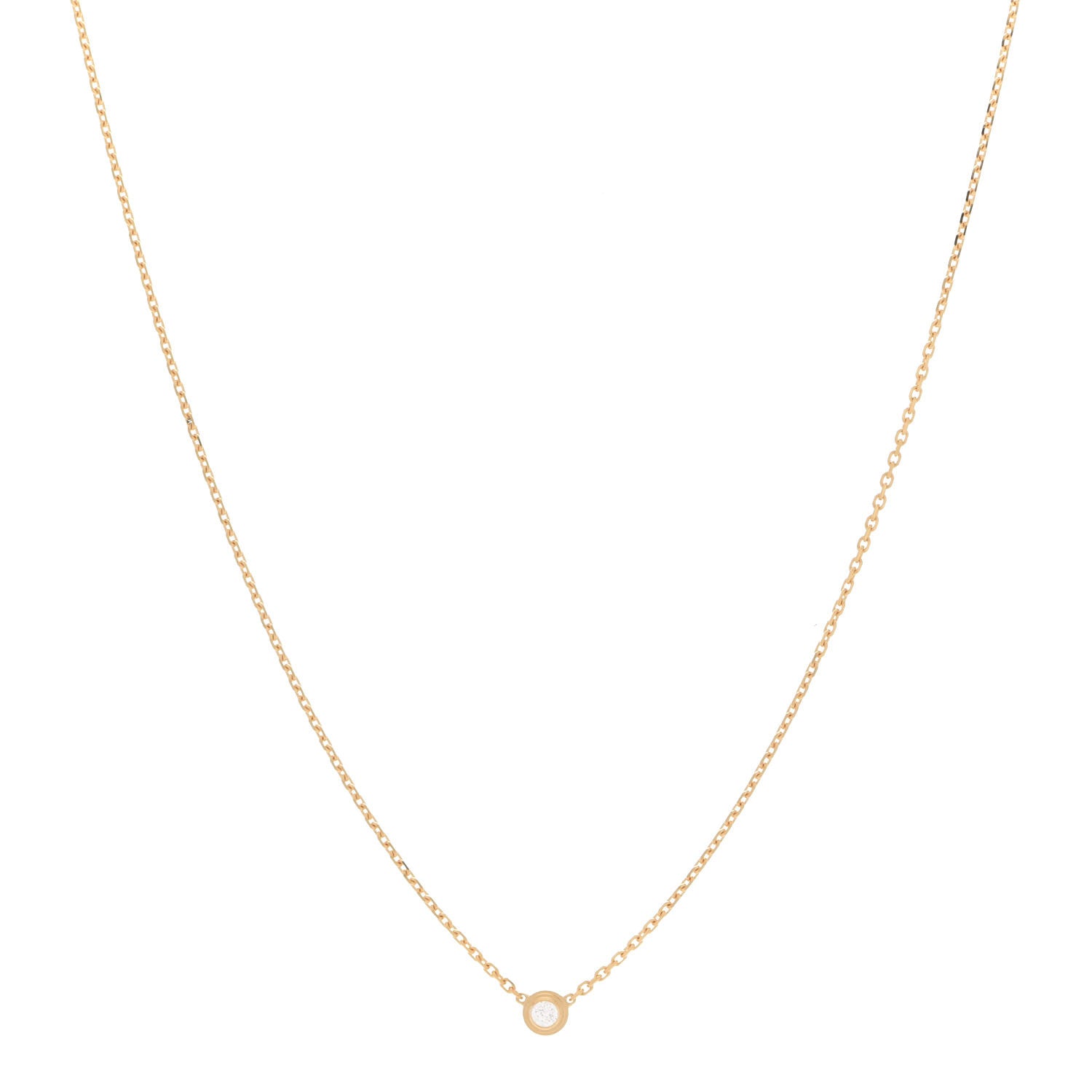 Cartier 18K Yellow Gold Diamond XS D'Amour Pendant Necklace 1 of 7