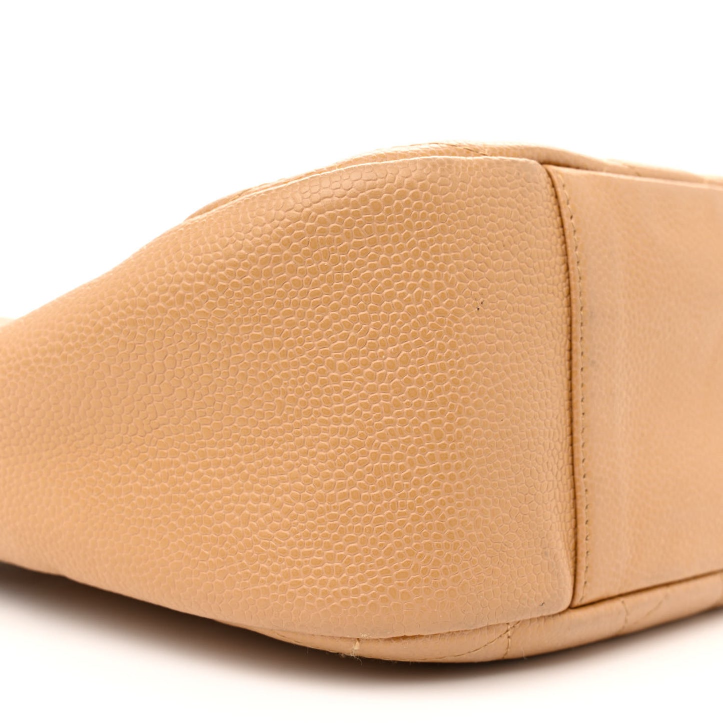 Caviar Quilted Timeless CC Shoulder Bag Beige